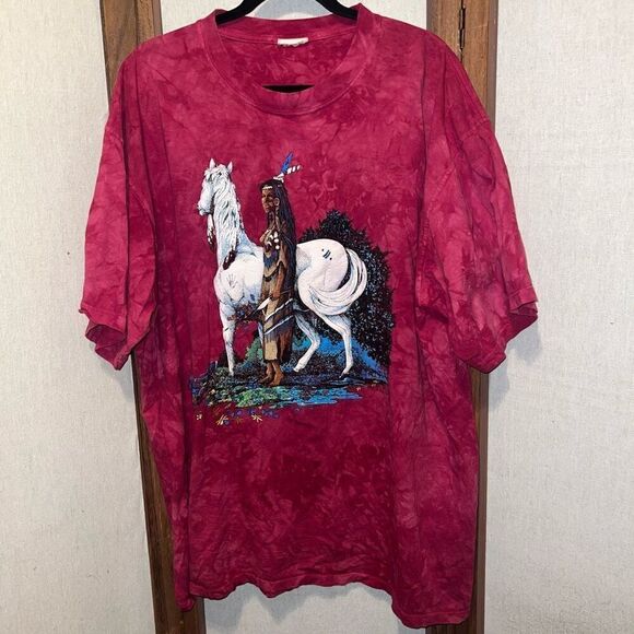 Vintage 90’s Real Tops Native American Sacagawea Graphic T-Shirt - Picture 2 of 7